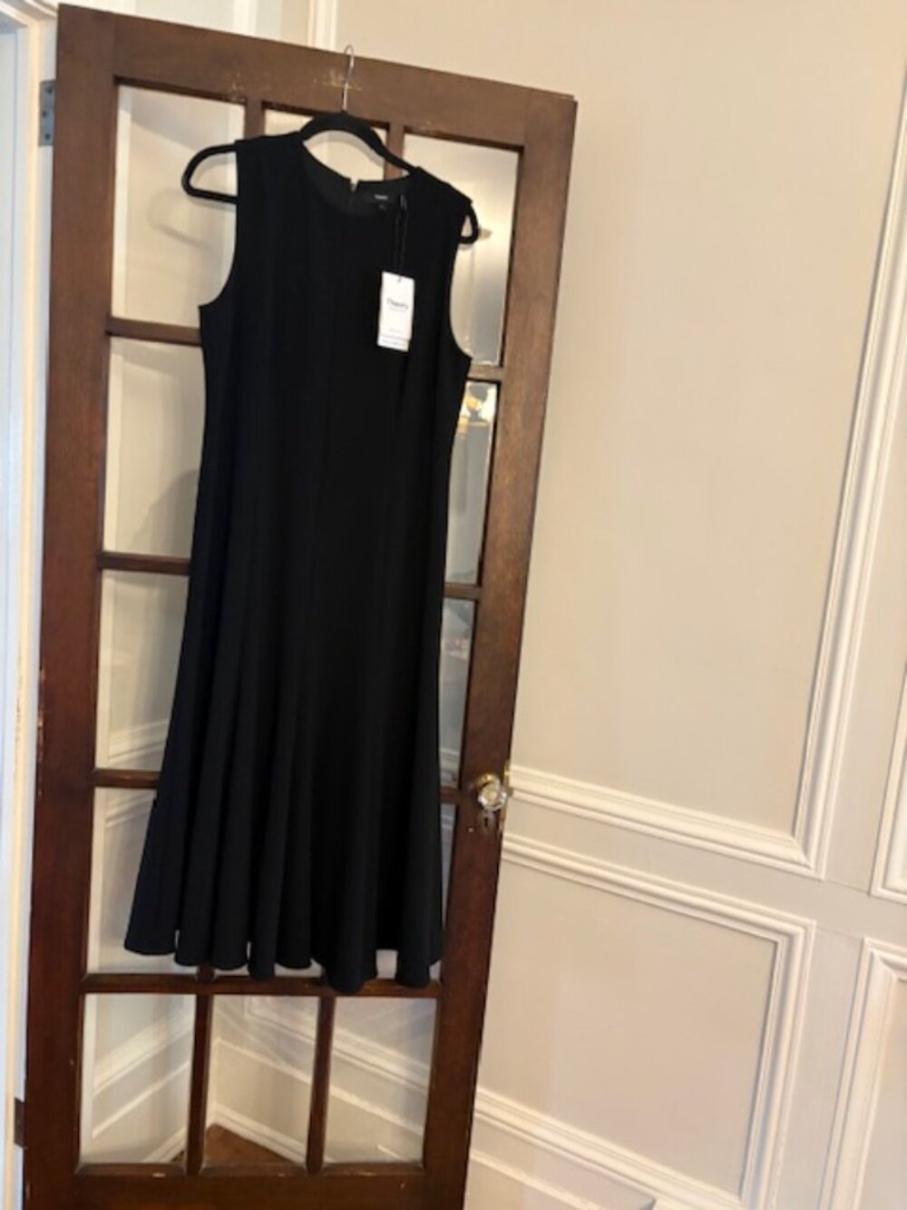 Theory Black Sleeveless Maxi Dress, Size 10